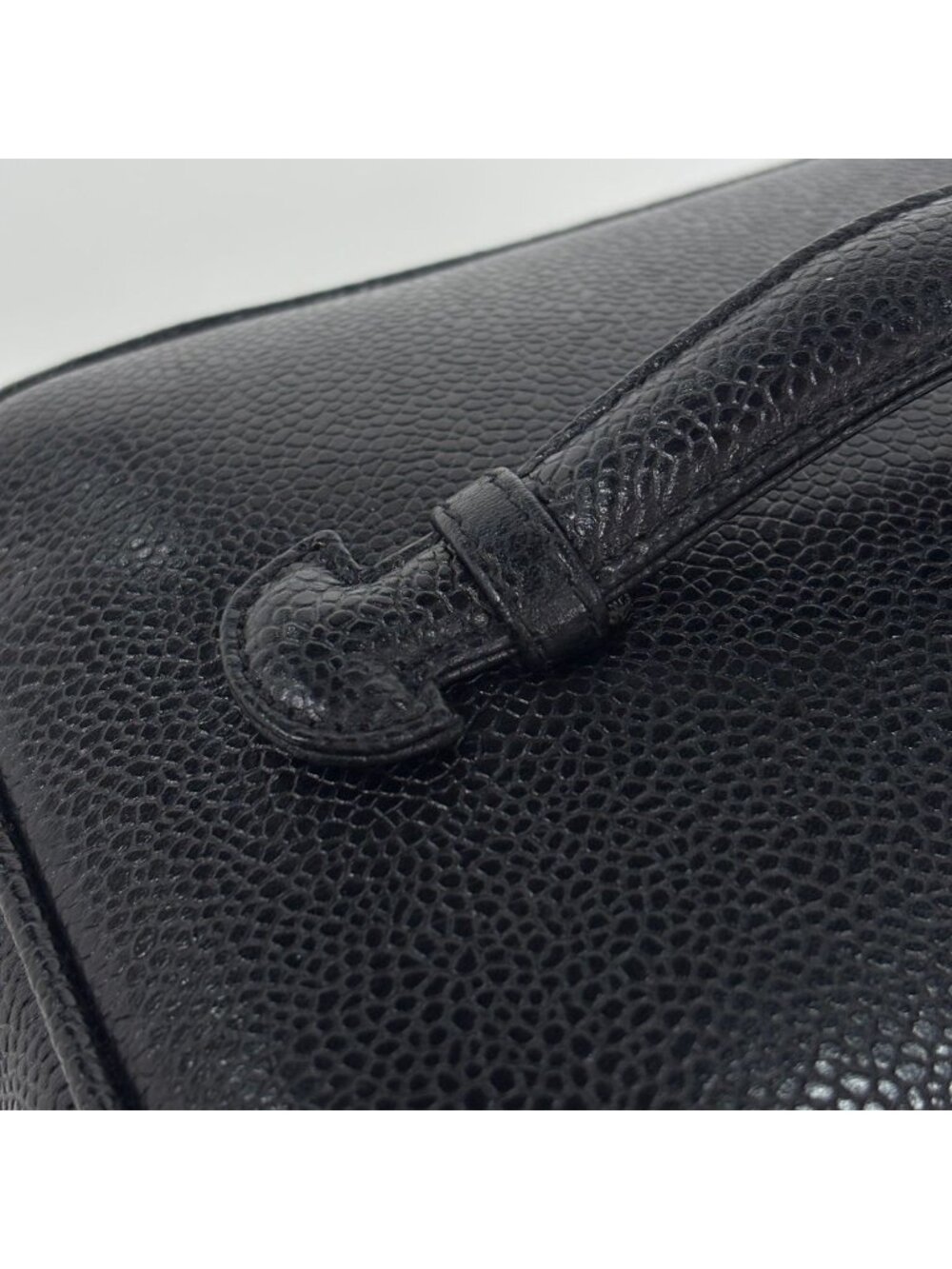 Chanel CC Logo Vanity Makeup Case Pouch Caviar Leather Black - Picture 5 of 8